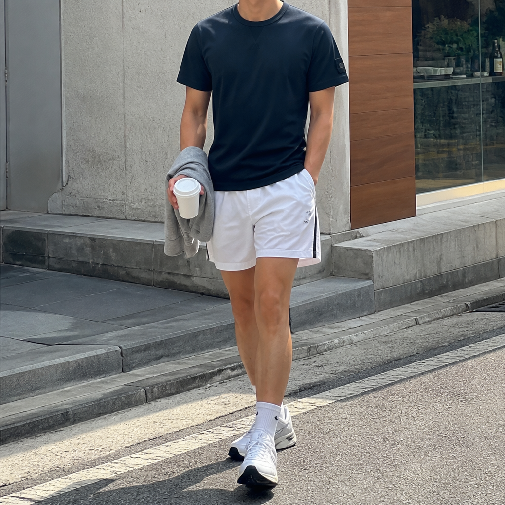 Calvin Klein Jeans 캘빈클라인 진스 딥 네이비 슬리브 패치 티셔츠