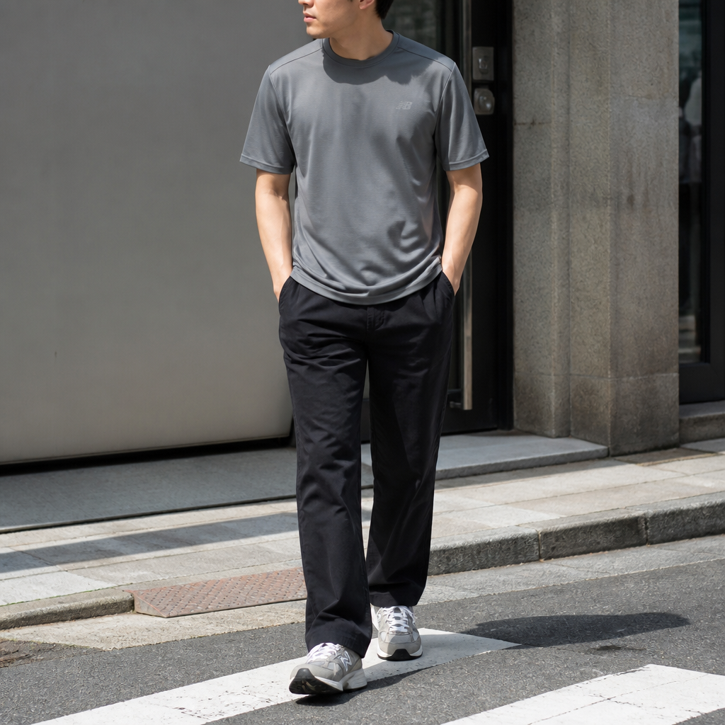 New Balance 슬레이트 그레이 드라이 트레이닝 탑