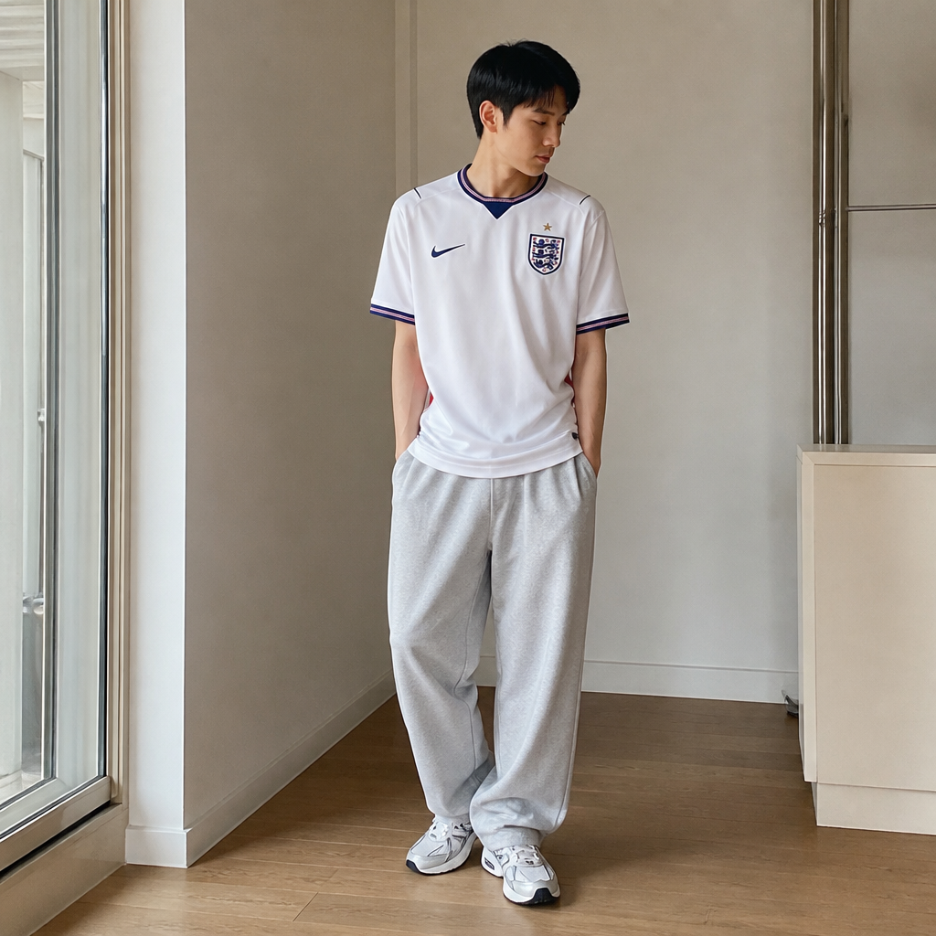 Nike 나이키 화이트 풋볼 홈 저지