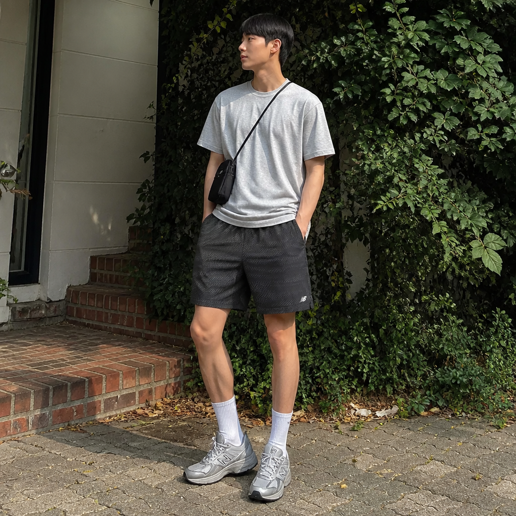 New Balance 라이트 블루 퍼포먼스 라이트 러닝 쇼츠