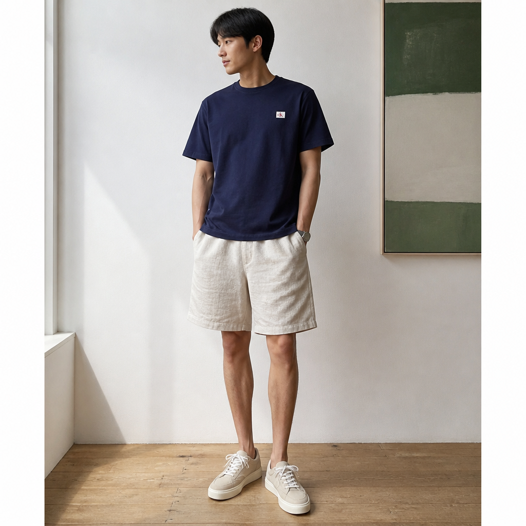 Calvin Klein Jeans 캘빈클라인 진스 마리타임 블루 미니 패치 티셔츠