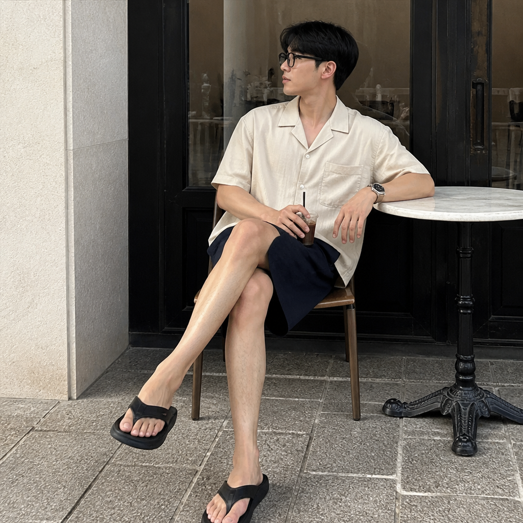 Emporio Armani 엠포리오 아르마니 남성 버뮤다 비치웨어 우븐 트랙 쇼츠