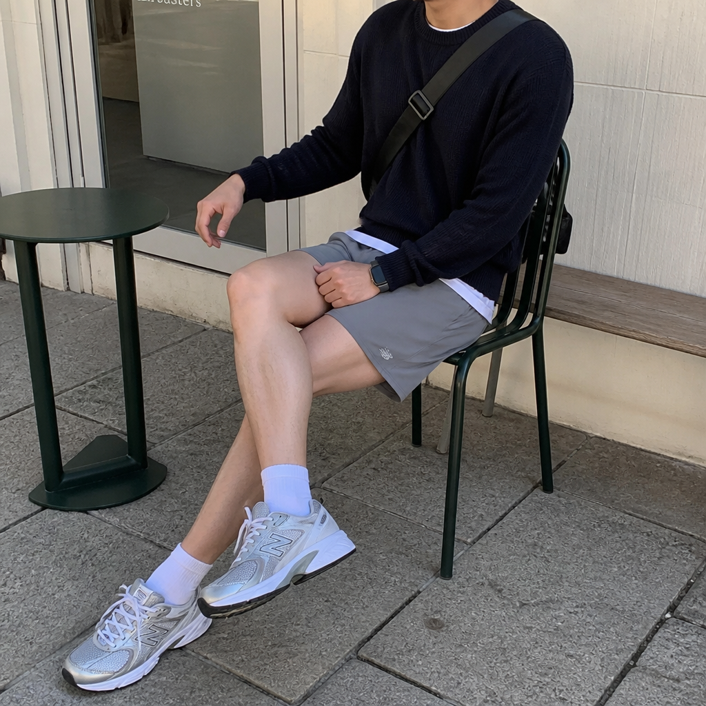 New Balance 네이비 드라이 액티브 러닝 쇼츠