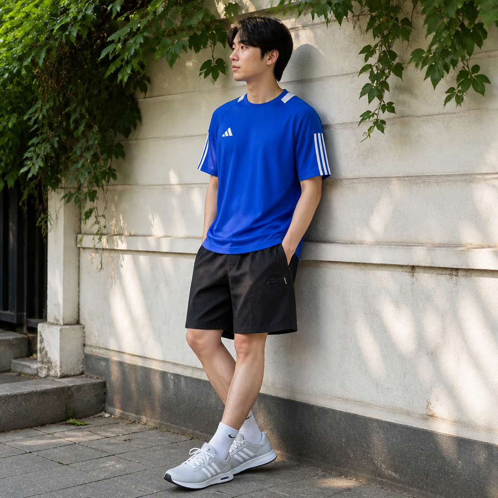 adidas 로얄 블루 클래식 트레이닝 티셔츠