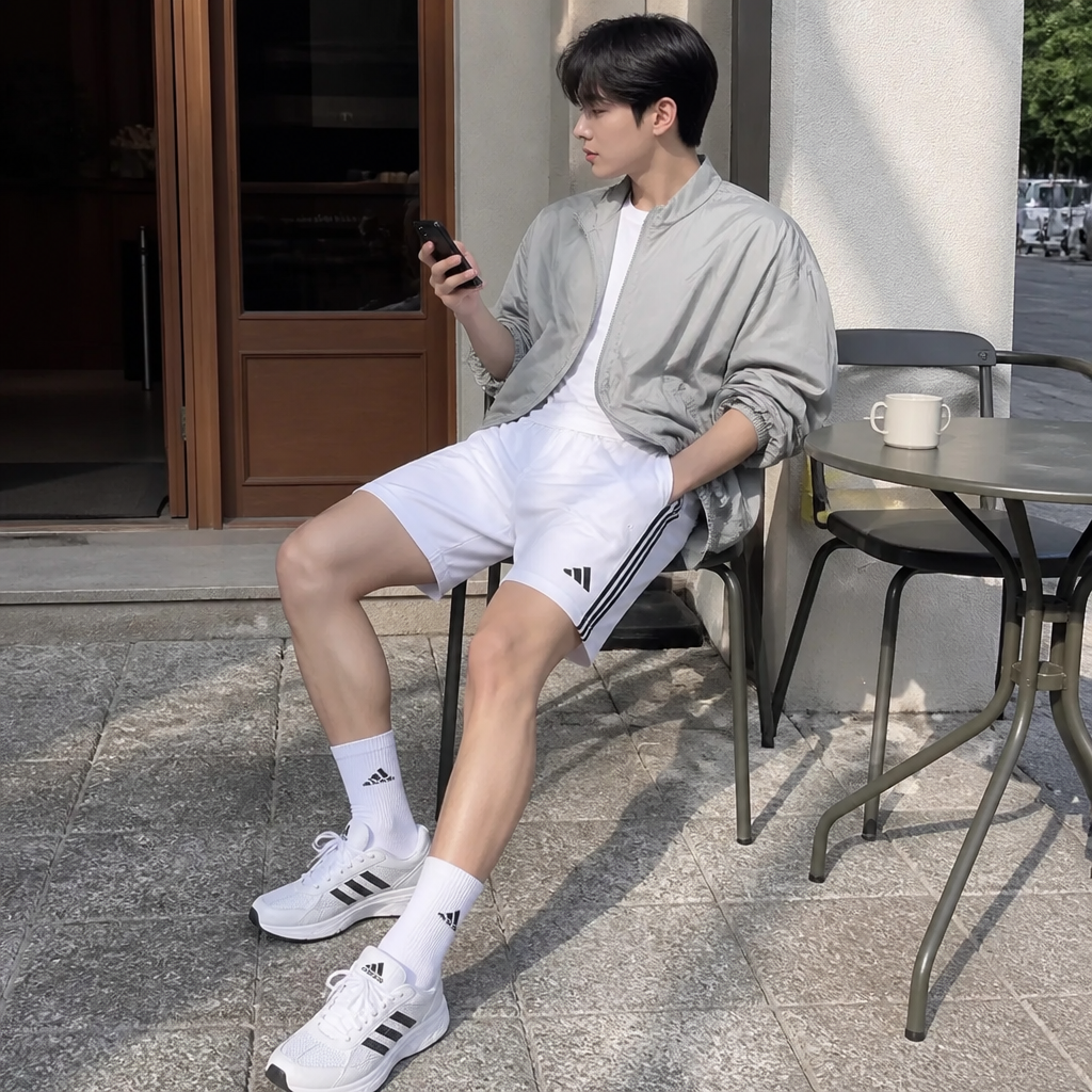 adidas 화이트 세레노 트레이닝 쇼츠
