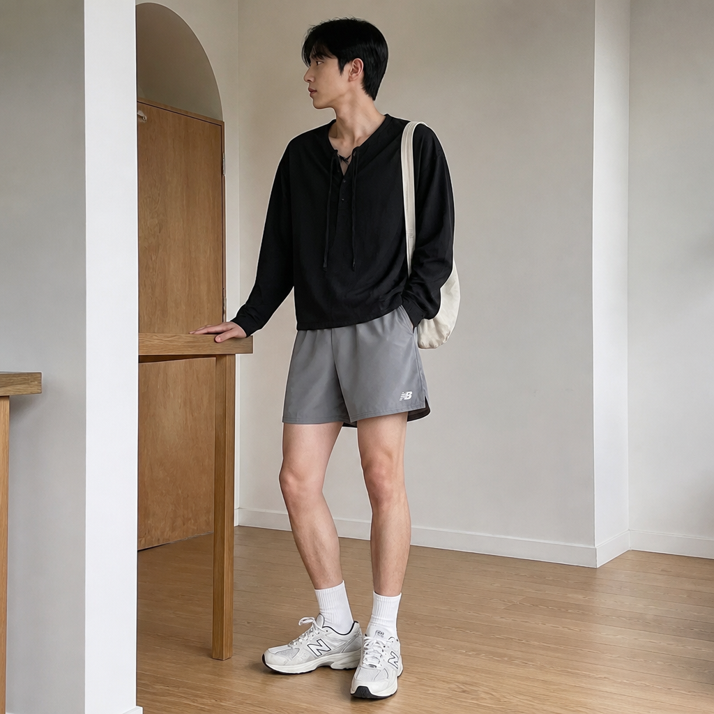 New Balance 그레이 드라이 액티브 러닝 쇼츠