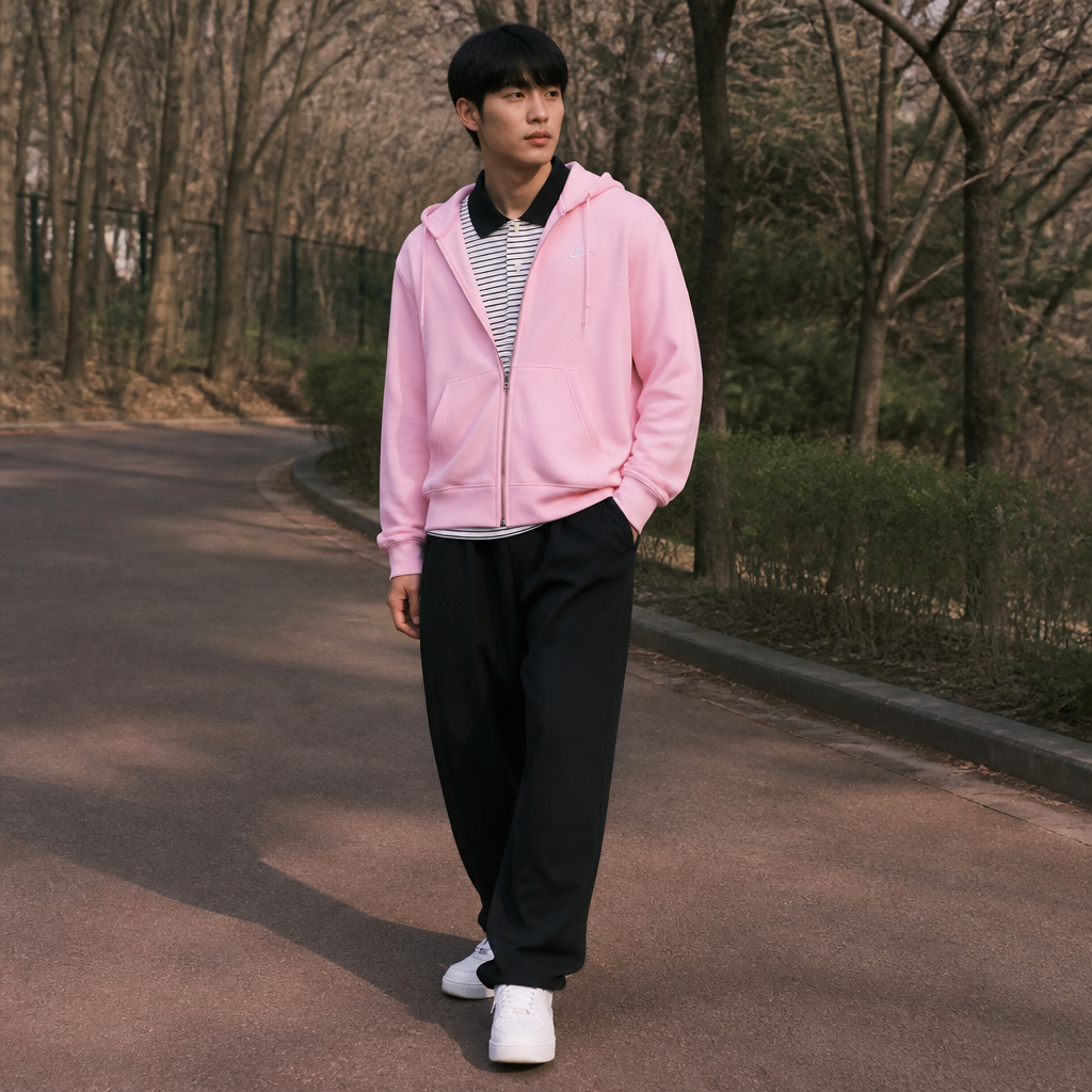 Nike 나이키 핑크폼 풀집 플리스 후디