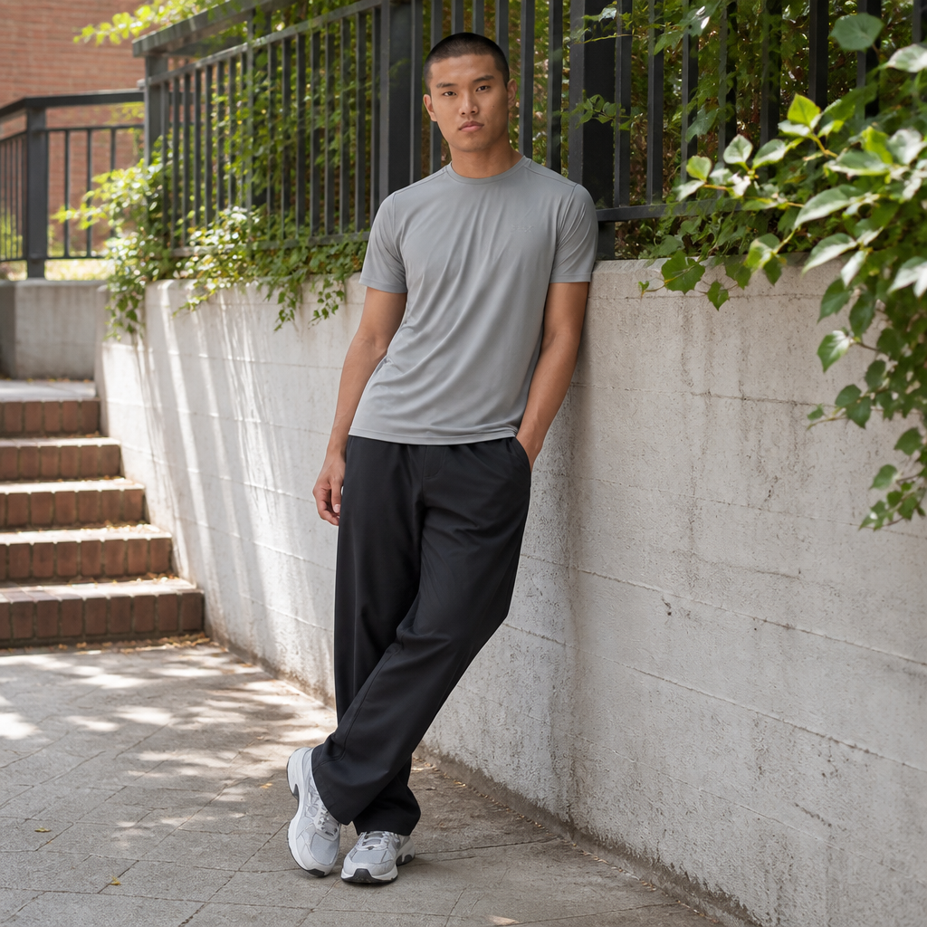New Balance 그레이 쿨 드라이 퍼포먼스 반팔 탑