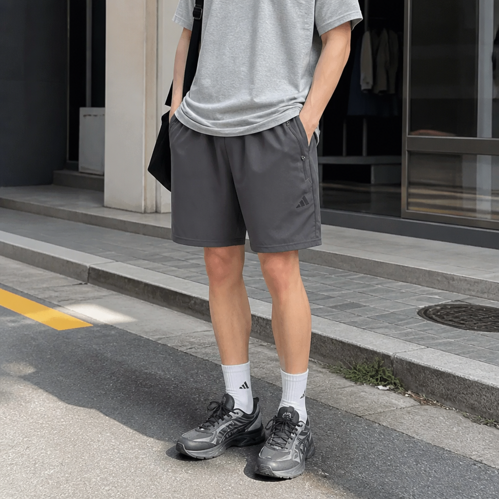 adidas 그레이 라이트 우븐 트레이닝 쇼츠