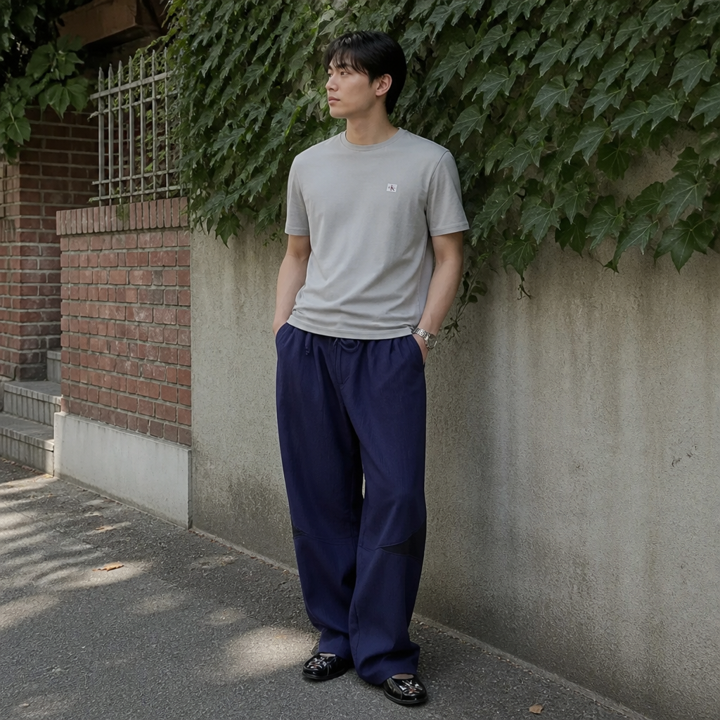 Calvin Klein Jeans 캘빈클라인 진스 포멀 그레이 미니 패치 티셔츠