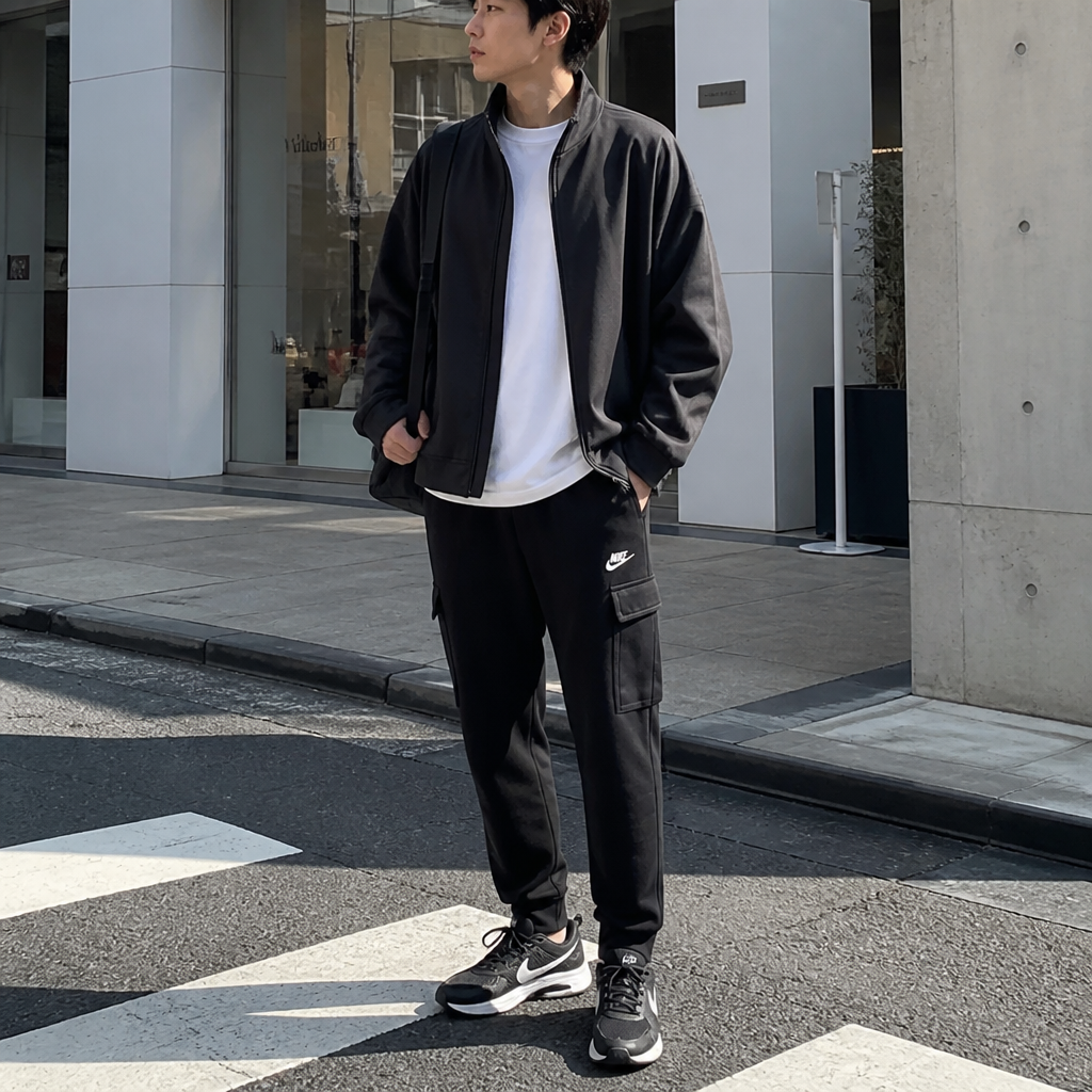 Nike 나이키 블랙 클럽 플리스 카고 조거