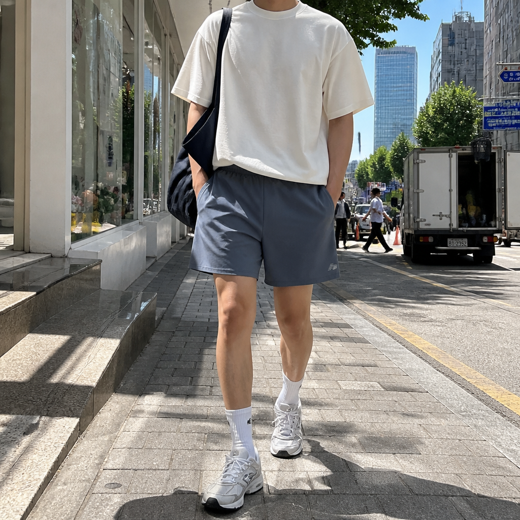 New Balance 그레이 퍼포먼스 라이트 러닝 쇼츠