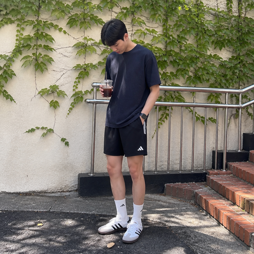 adidas 블랙 러닝 라이트 쇼츠